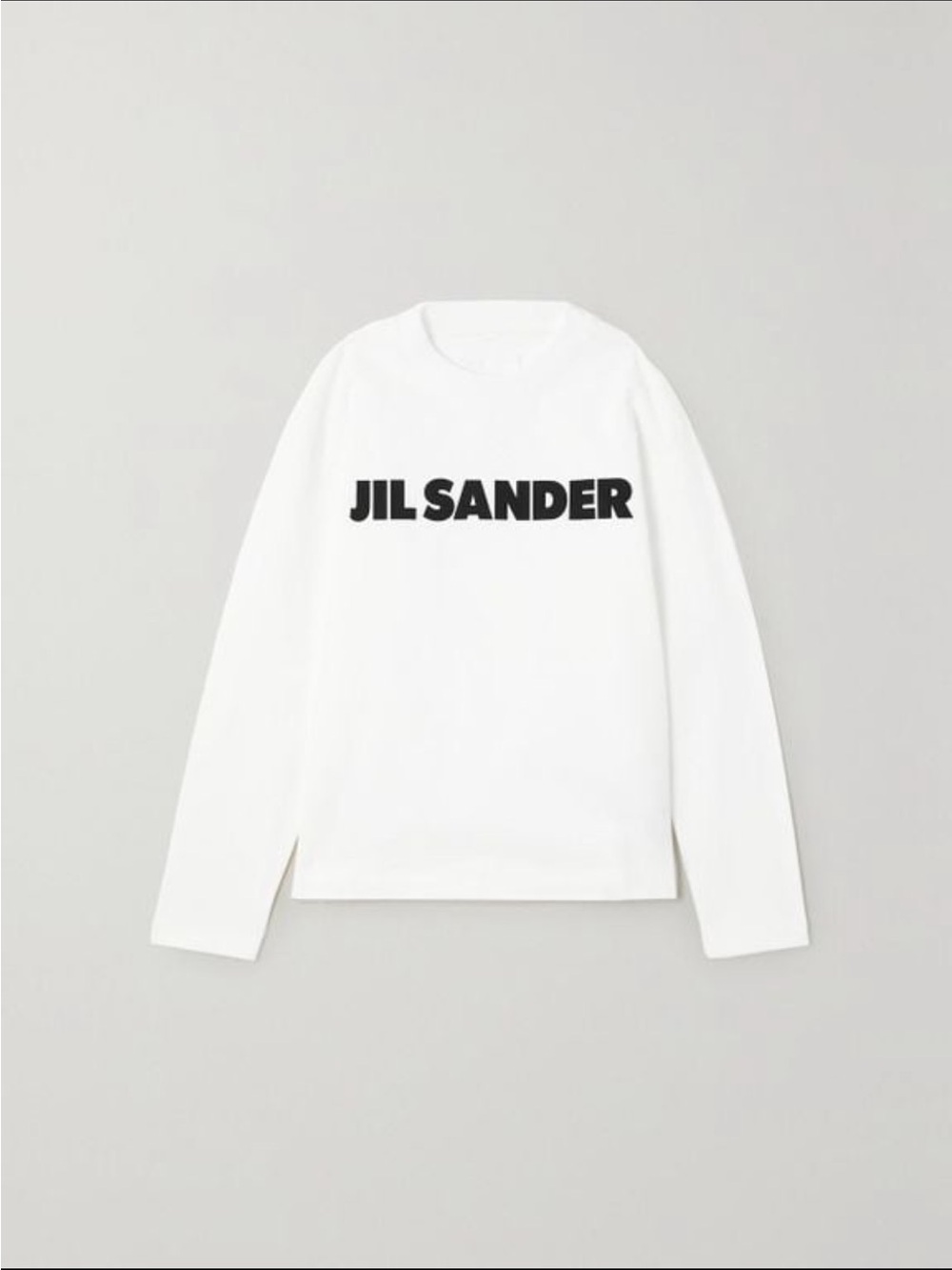 Jil Sander White Long Sleeve Logo Shirt